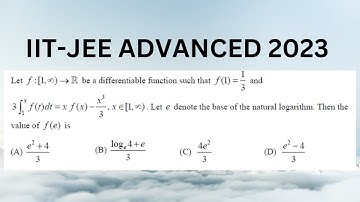 IIT JEE ADVANCED 2023 // PAPER 2 Q1