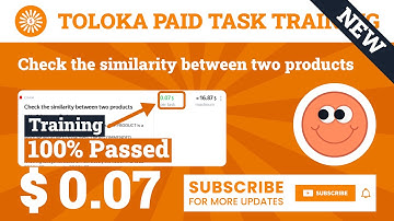 Check the similarity between two products Training Toloka. 0.07$ per task. 100% Passed