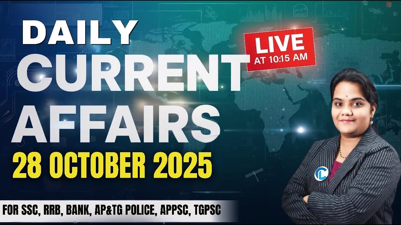 📅28 October 2025 Current Affairs | Important GK & MCQs For All SSC ...