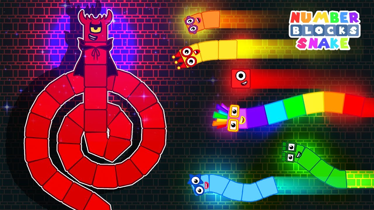 Numberblocks Snake 1 to 7 in the Hardest Maze Mayhem