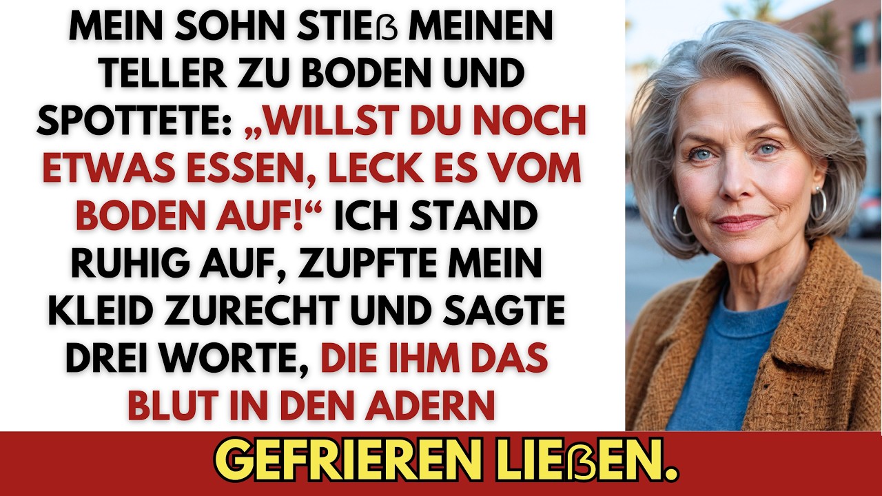 An dem Abend, an dem mein Sohn seine Beförderung feierte, ließ er den Teller absichtlich aus meiner Hand fallen – direkt vor all seinen Kollegen. Dann grinste er mich an und sagte vor versammelter...