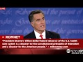Presidential Debate 2012 on Health Care: Mitt Romney Says 'Expensive' 'Obamacare' Hurts Job Growth