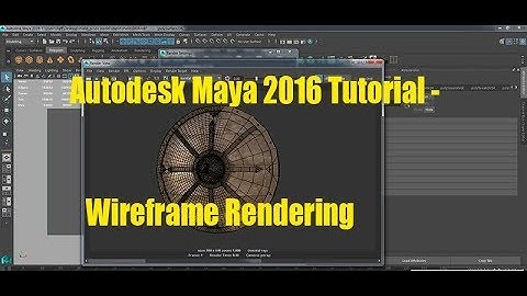 How to render wireframe with Mental ray in Maya