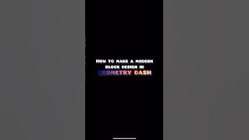 How to make a modern block design in Geometry Dash #geometrydash #gd #gdshowcase #youtubeshorts