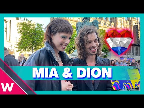 Mia & Dion (The Netherlands) @ Eurovision 2023 Turquoise Carpet Opening Ceremony | Interview