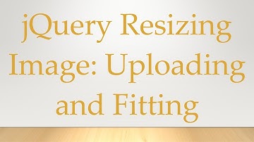jQuery Resizing Image: Uploading and Fitting