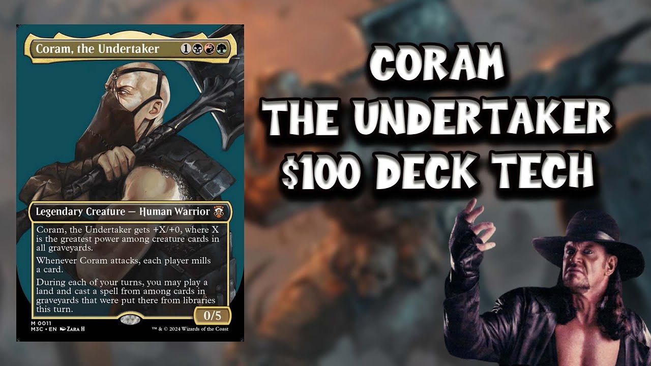 undertaker mtg card Coram, the Undertaker #custommtg #custommagic #custommagiccard #mtgproxy # mtg #mtgcommunity #mtgcommander #mtgedh #mtgcards #mtglife #dailymtg #mtgart #mtgalter #mtgalters #mtgalteredart #magicthegathering #mtgcmm #thunderjunction #bloomburrow