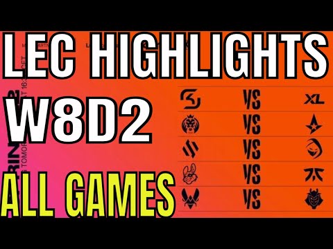LEC Highlights ALL GAMES W8D2 Spring 2022 | Week 8 Day 2