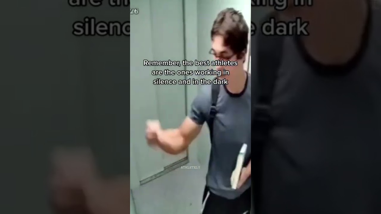 that one athlete working in silence and in the dark