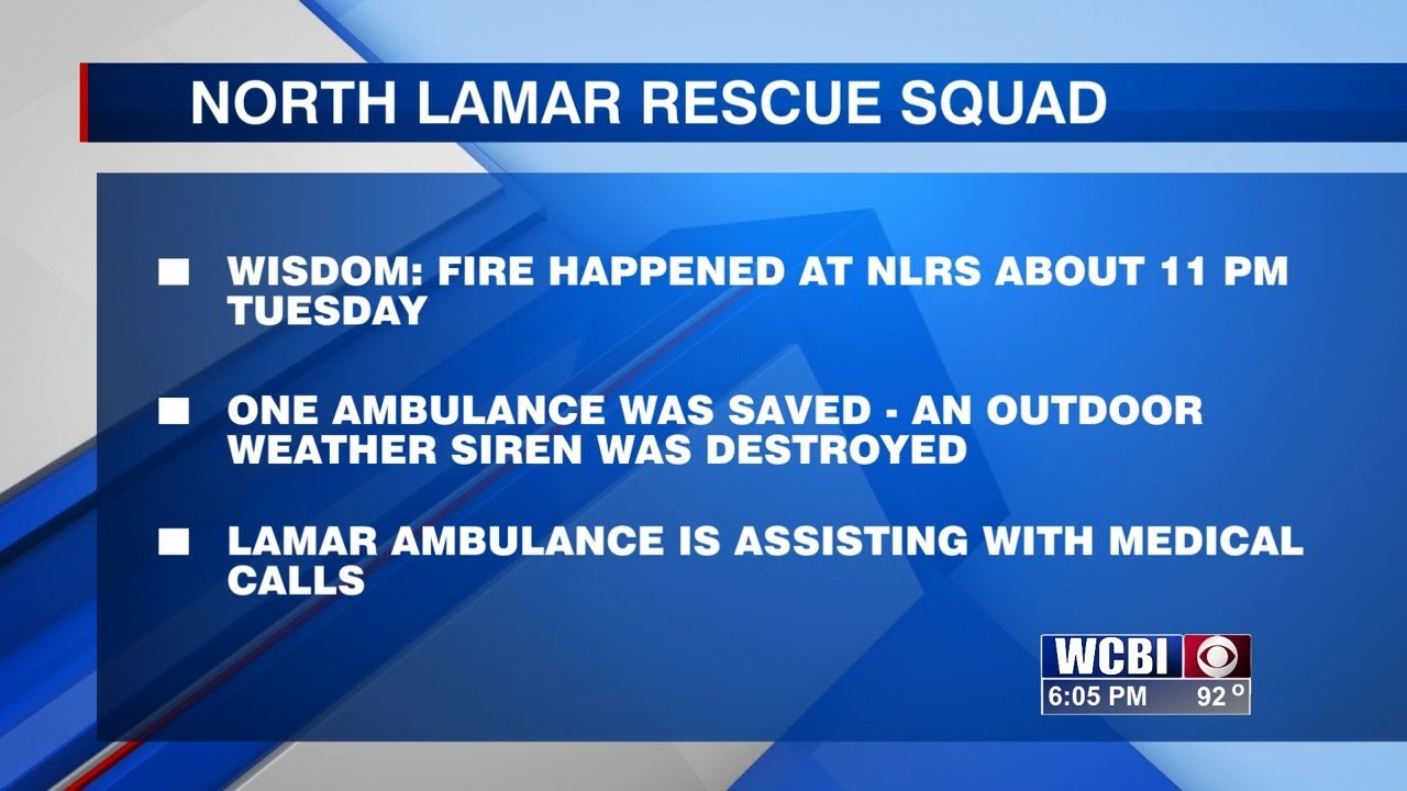 Fire destroys North Lamar Rescue Squad building - YouTube
