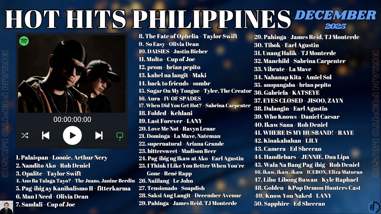 HOT HITS PHILIPPINES - DECEMBER 2025 🎶 UPDATED SPOTIFY PLAYLIST 🔥