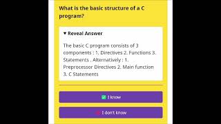 Basic Structure of a C Program