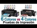 Prueba de impresión con 6 Colores vs 4 Colores - Epson L805 vs L220