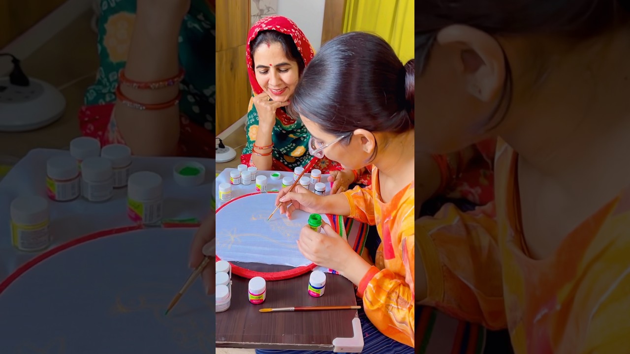 Fabric Paint❤️ | Morni Design ✨ #design #trending #fashion #ytshorts #youtubeshorts #saree