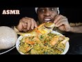Mukbang Crab,FishBone Seafood Okro Soup,Big Prawn & Snails.Viral African Food Vlog in Japan.