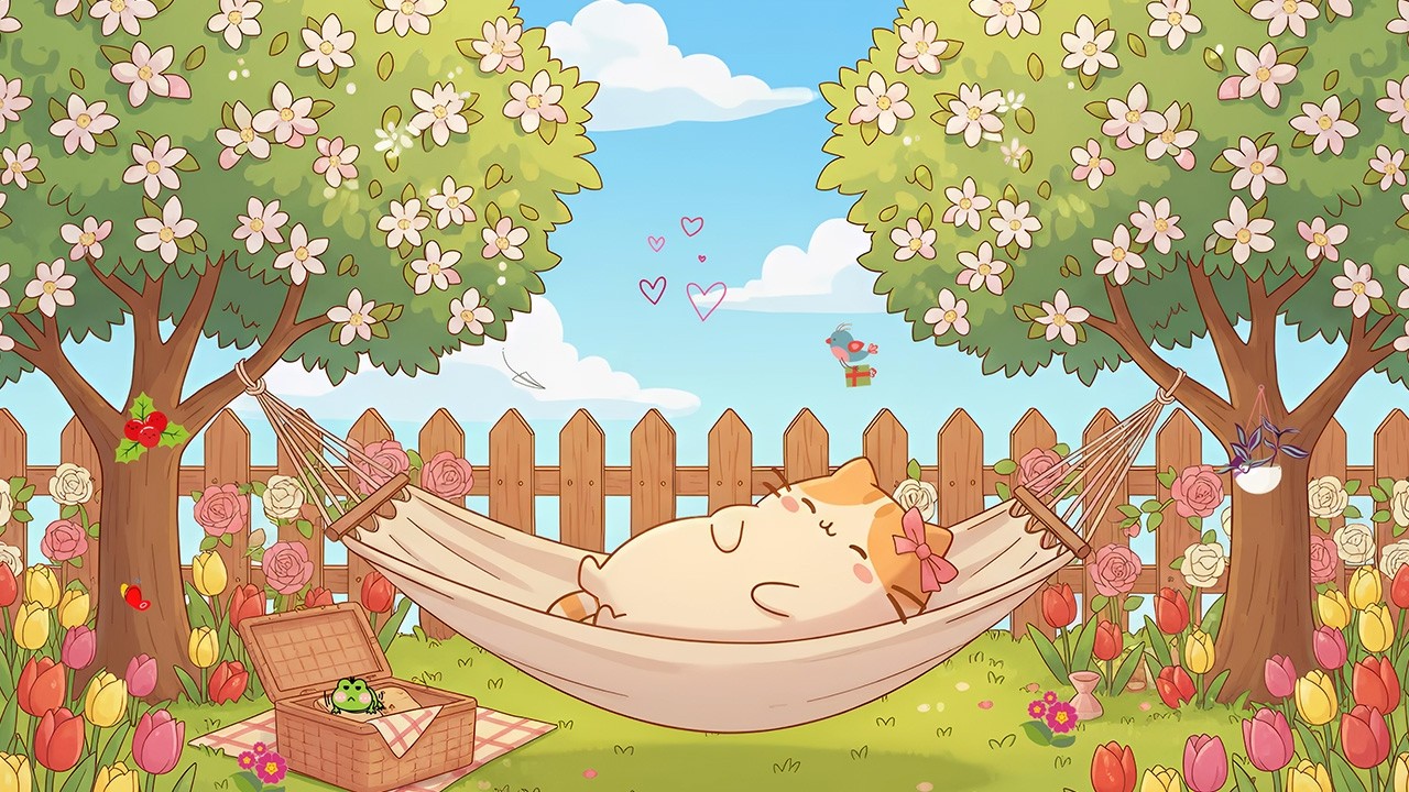 Mochi Cat’s Cozy Spring 🎀✨ Lofi Beats for Chill Time ☕️ Relax & Sleep with Spring Vibes
