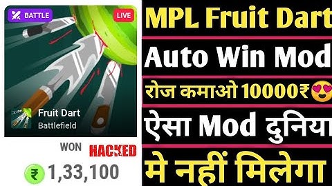 MPL PRO FRUIT DART MOD | 10000℅Working No Ban With PROOF | Trick in Video🔥🔥