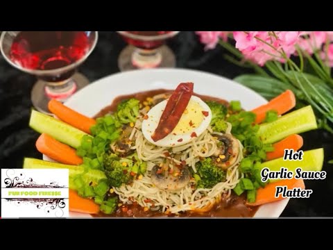 Hot Garlic Sauce Platter/Best Spaghetti/Veg Noodles Stir Fry Recipe/Chow min/Snacks/Mushroom
