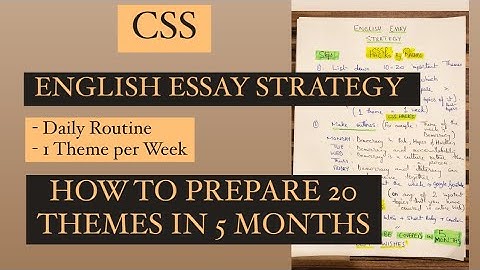 HOW TO PREPARE ENGLISH ESSAY |  ENGLISH ESSAY STRATEGY | ESSAY OUTLINE | CSS | PMS | #CSS2023 #PMS