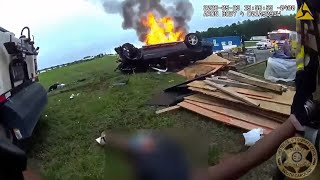 Chester County deputy saves woman from burning car on I-77
