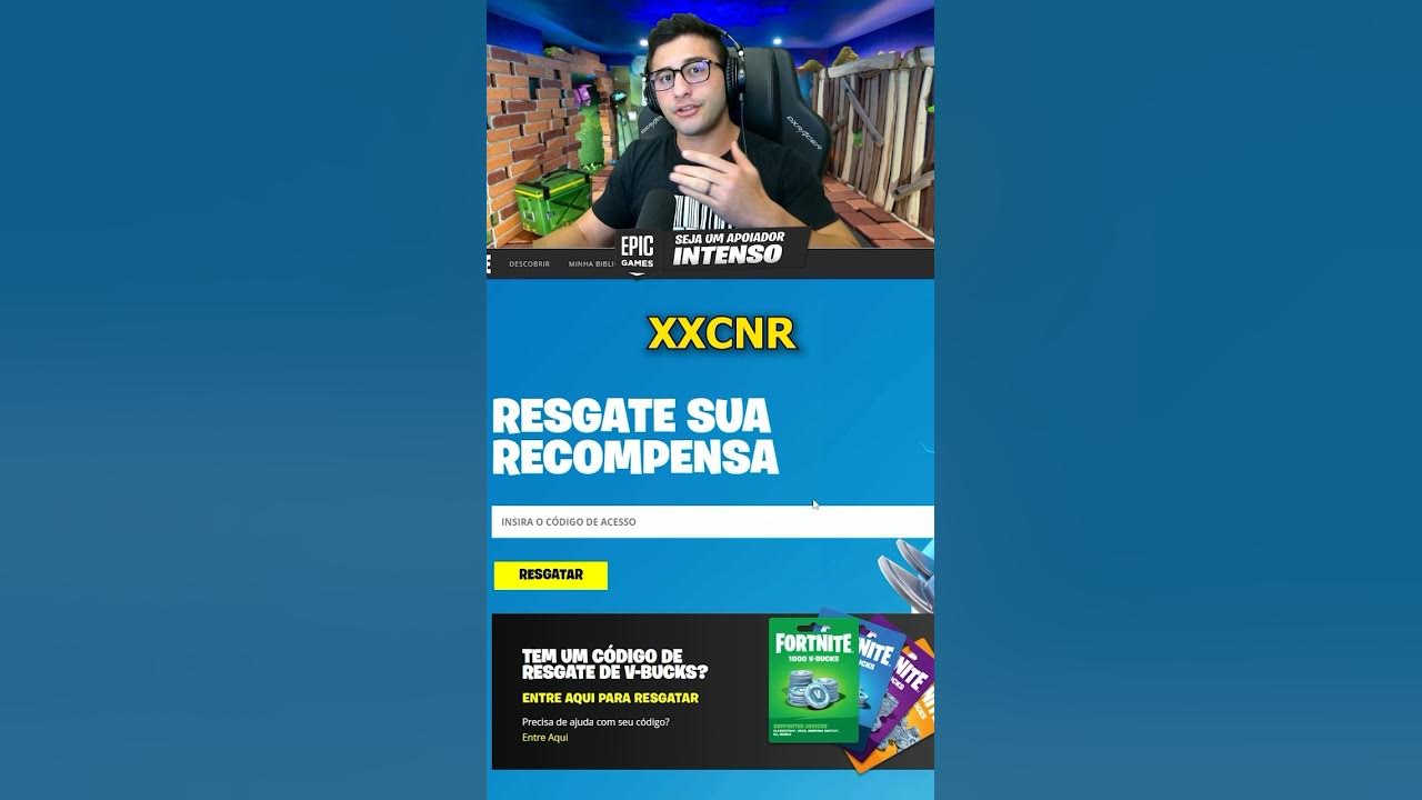 COMO RESGATAR CODIGO DE SKINS NO FORTNITE #shorts 