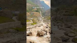 BADRINATH DHAM 🏔️🌊 #badrinath #mountains #river #uttarakhand