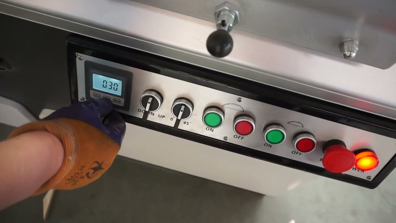 SOSN panel saw electric up and down (also electric tilting 45) video show