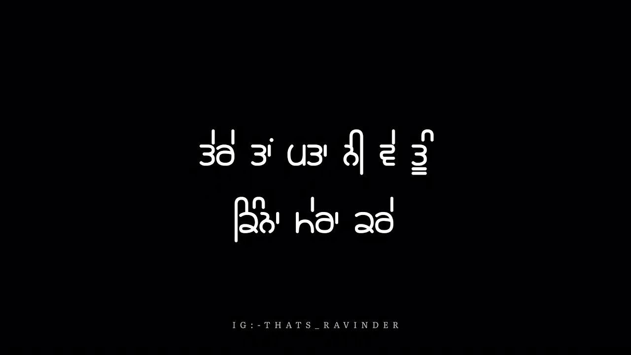 New punjabi song lyrics status black background WhatsApp status YouTube