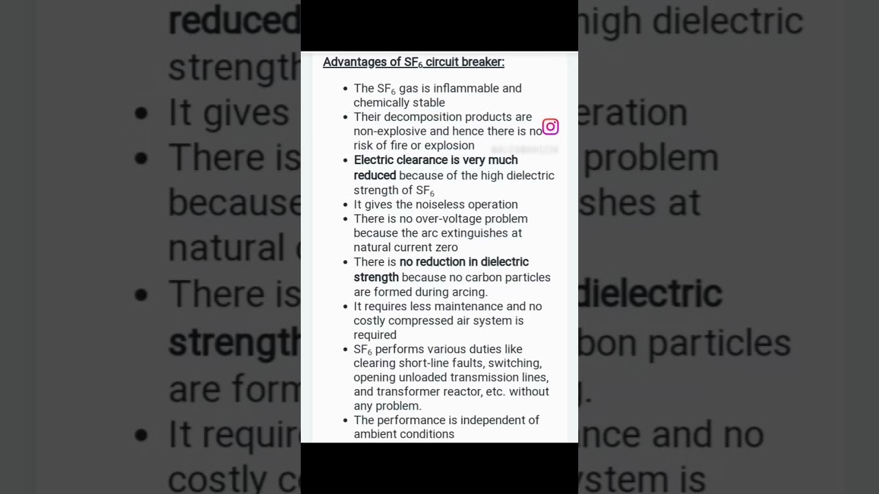 Advantage and disadvantage of SF6 circuit breaker ✍️✍️