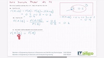 Probability 2012 Q1 Paper 2 Sample Paper Leaving Cert Higher Level