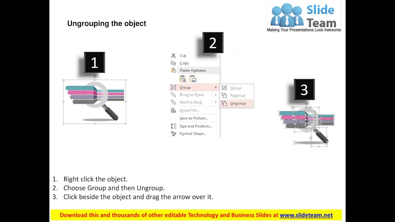 data search glass for business data flat powerpoint design