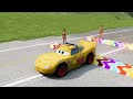 🚓 BMW vs Police Cars vs Lightning McQueen! | BeamNG.drive Extreme Challenge