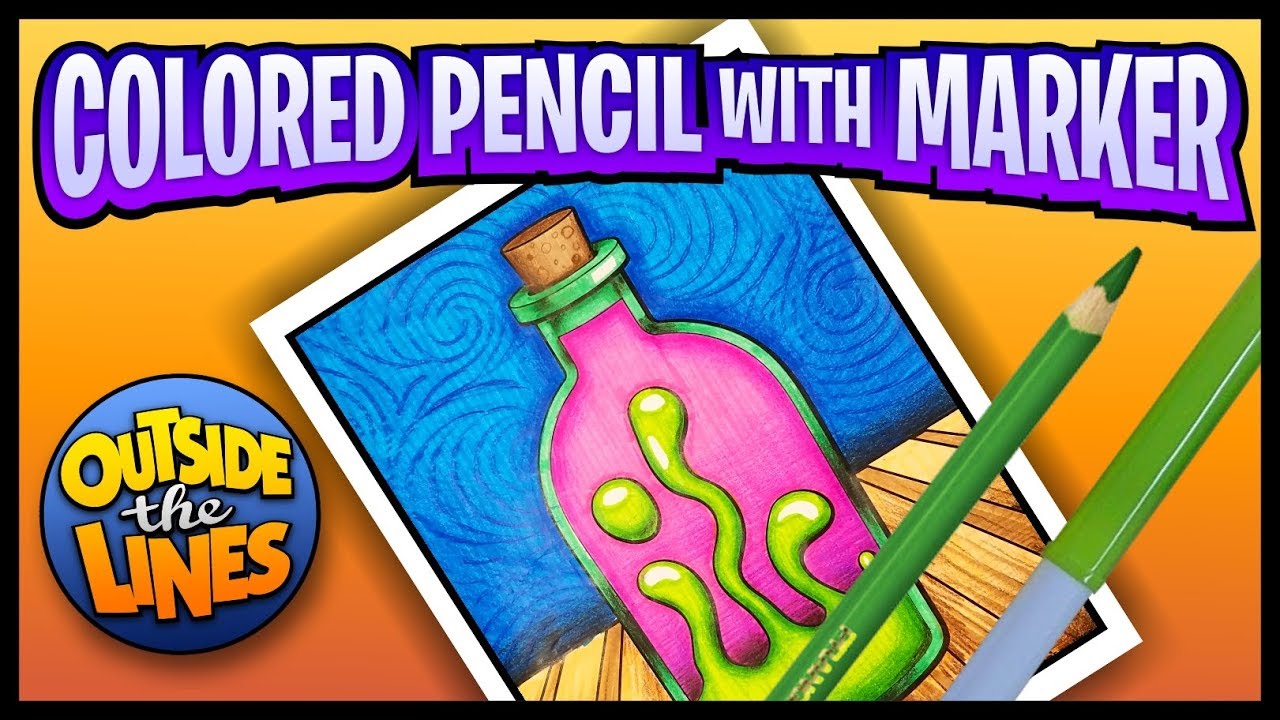 Colored Pencil Shading over Marker Demo YouTube