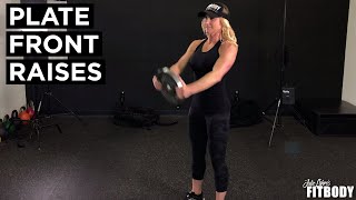 Plate Front Raises Exercise Demonstration