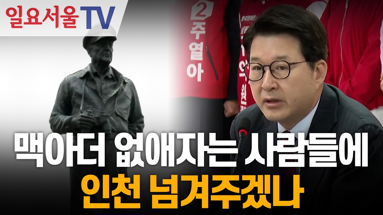 신동욱 "맥아더 없애자는 사람들에 인천 넘겨주겠나"