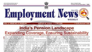 Employment News Analysis India’s Pension Landscape Explained | 30 May - 5 June 2026 All Vacancy Gov