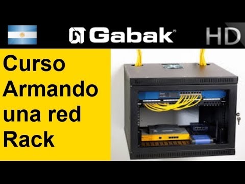 Armario rack, rack mural, fibra óptica y cableado de red