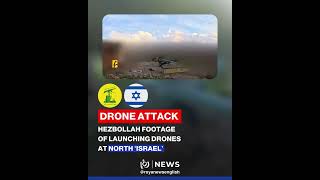 Hezbollah releases footage of what it says is a “swarm of attack drones” targeting israel