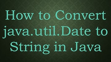 How to Convert java.util.Date to String in Java