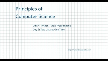 CS Principles - Unit 4 Day 2 - Using Two Lists at One Time