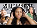 |SILK PRESS TYPE 4 NATURAL HAIR AT HOME ON WAIST LENGTH HAIR|CURLY TO STRAIGHT 2023|NO FRIZZ