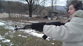 Grandma Shoots an AK47!!! #grandma #granny #viral