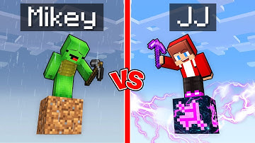 Mikey Block vs JJ Immortal Block Survival Battle in Minecraft (Maizen)