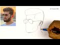 Drawing of shaheen shah afridi  easy step by step pencil sketch