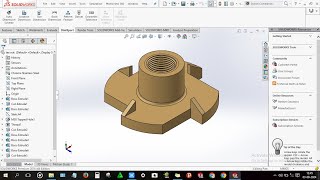 How to design Tee nut in solidworks