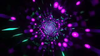 Pink Circles & Green Squares Floating in Zero Gravity – Loop Animation