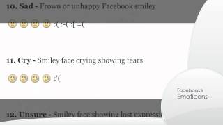Facebook smiley & chat emoticons list screenshot 1