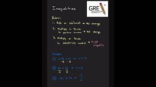 Inequalities #gredigest #maths #greprep