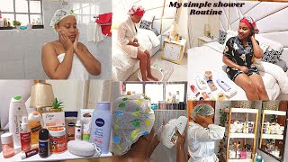 MY SIMPLE SHOWER ROUTINE|| PRODUCTS I USE, for Clear glowy  skin🤗🥰💕|| TIFINE WISE screenshot 5