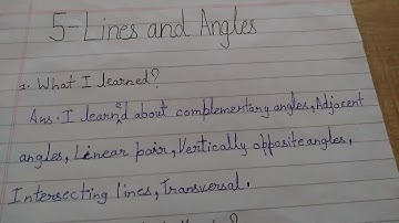 class 7 math learner diary chapter 5 lines and angles